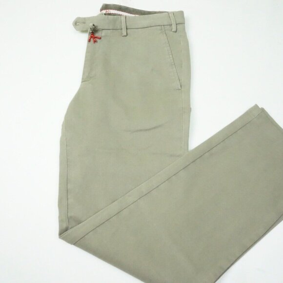 Isaia Tinto Slim Brown Cotton Blend Casual Men Chino Pant 48R EU NEW